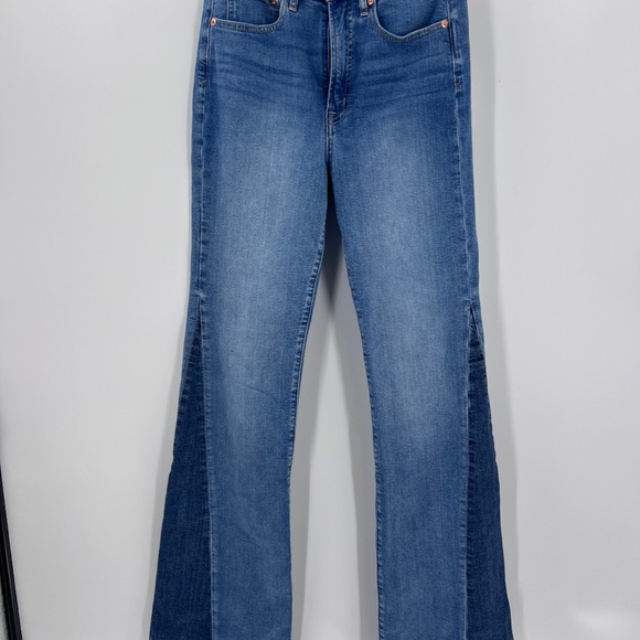 gap high rise patched 90's flare jeans size 6T - Picture 5 of 10